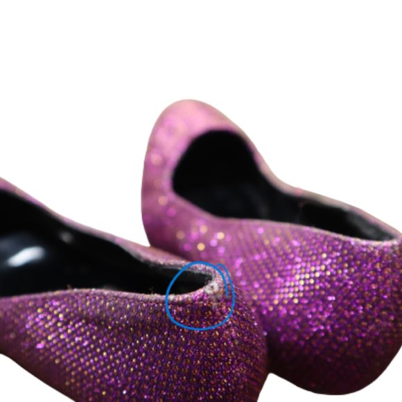 Women's Purple Sparkly Platform Heels - Picture 6 of 7
